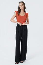 Pantalón Calce Recto Mujer Negro