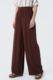 Pantalón Calce Recto Mujer Café