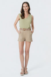 Polera Tight Mujer Verde Musgo