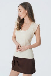 Polera Slim Mujer Arena