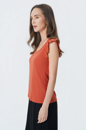 Polera Slim Mujer Terracota