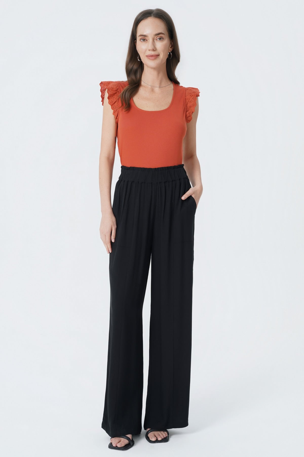 Polera Slim Mujer Terracota