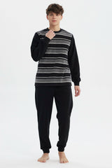 Pijama Hombre Pijama Polera Y Pantalón Negro