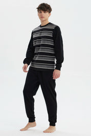 Pijama Hombre Pijama Polera Y Pantalón Negro