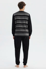 Pijama Hombre Pijama Polera Y Pantalón Negro