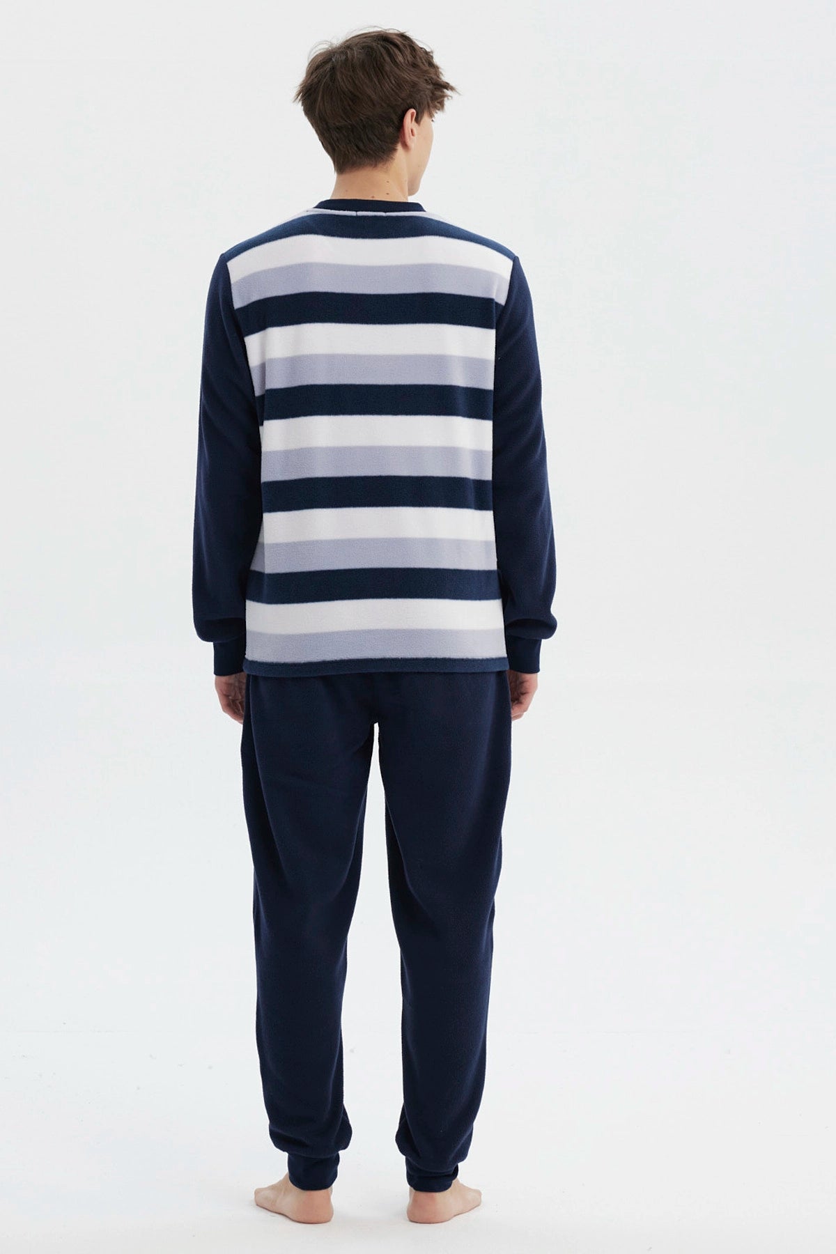 Pijama Hombre Pijama Polera Y Pantalón Azul