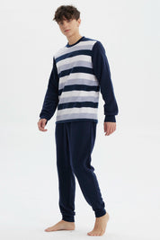 Pijama Hombre Pijama Polera Y Pantalón Azul