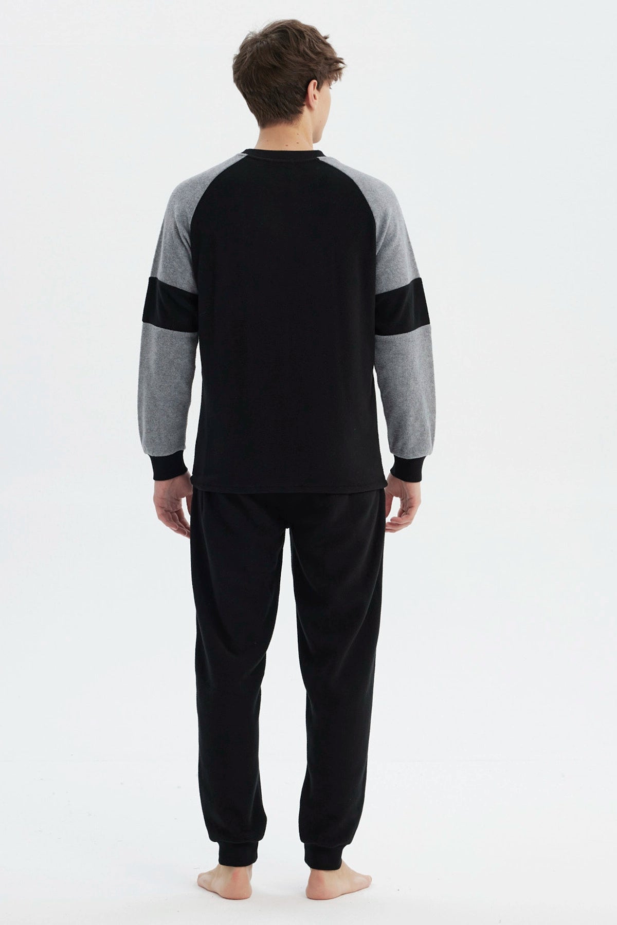 Pijama Hombre Pijama Polera Y Pantalón Negro