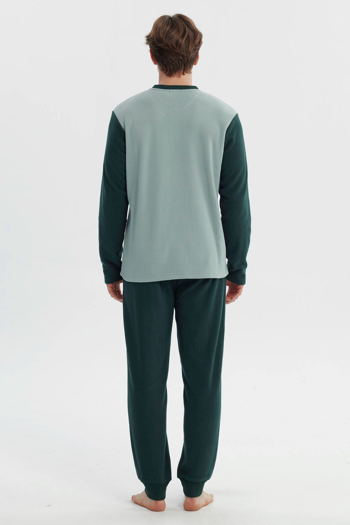 Pijama Hombre Pijama Polera Y Pantalón Verde