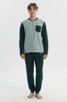 Pijama Hombre Pijama Polera Y Pantalón Verde