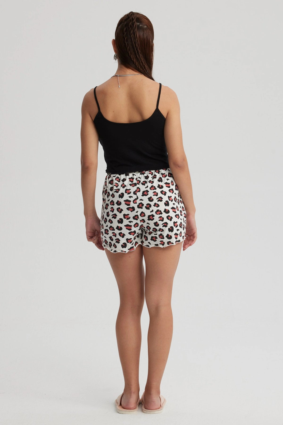 Pijama Mujer Crop Negro