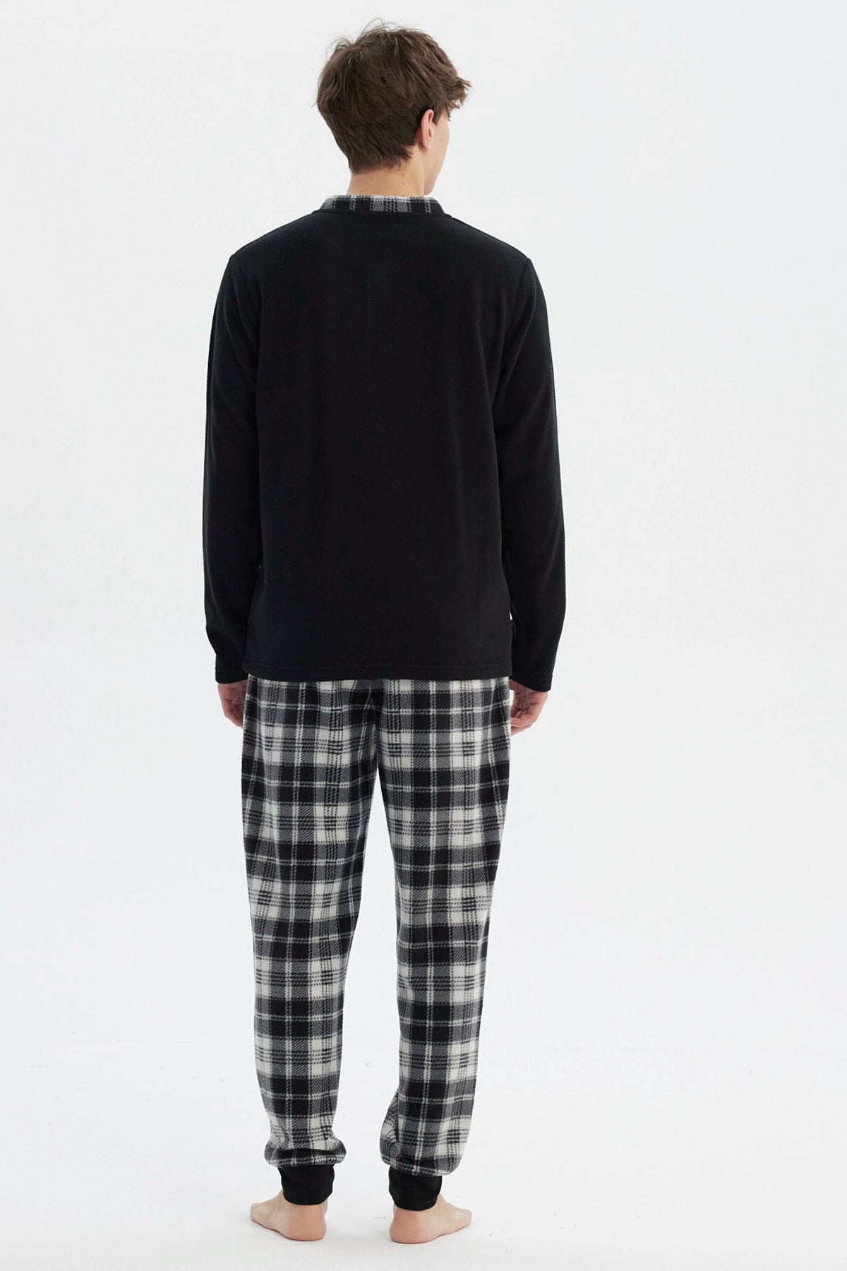 Pijama Hombre Pijama Polera Y Pantalón Negro