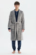 Bata Hombre Cuello V Gris