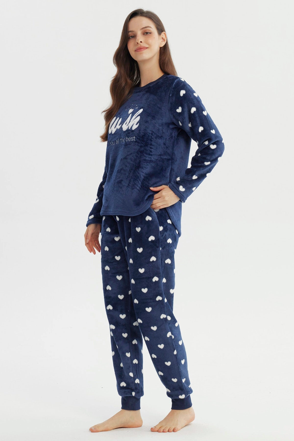 Pijama Mujer Pijama Polera Y Pantalón Azul