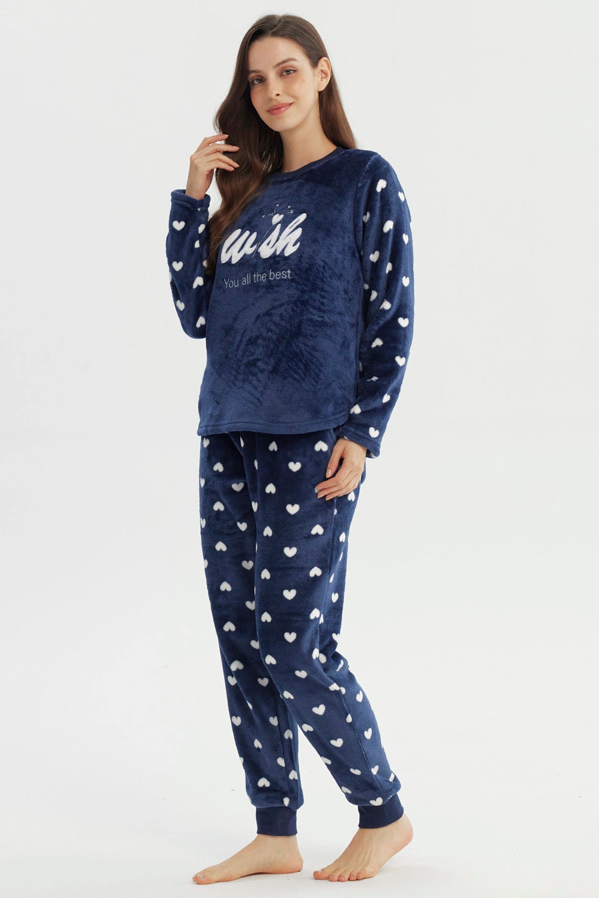 Pijama Mujer Pijama Polera Y Pantalón Azul