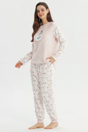 Pijama Mujer Pijama Polera Y Pantalón Rosado
