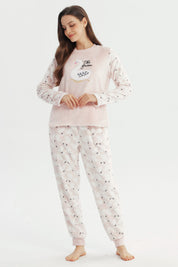 Pijama Mujer Pijama Polera Y Pantalón Rosado