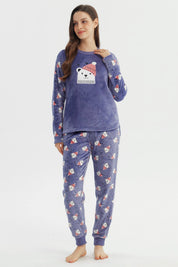 Pijama Mujer Pijama Polera Y Pantalón Lila