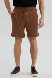 Bermuda Hombre Calce Recto Café