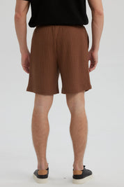 Bermuda Hombre Calce Recto Café