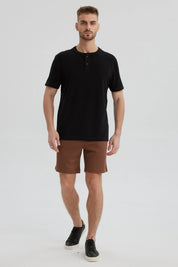 Bermuda Hombre Calce Recto Café