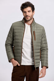 Parka Hombre Borde Antelina Verde Olivo