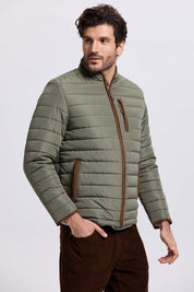 Parka Hombre Borde Antelina Verde Olivo