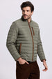 Parka Hombre Borde Antelina Verde Olivo
