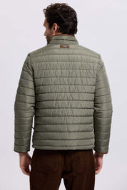 Parka Hombre Borde Antelina Verde Olivo