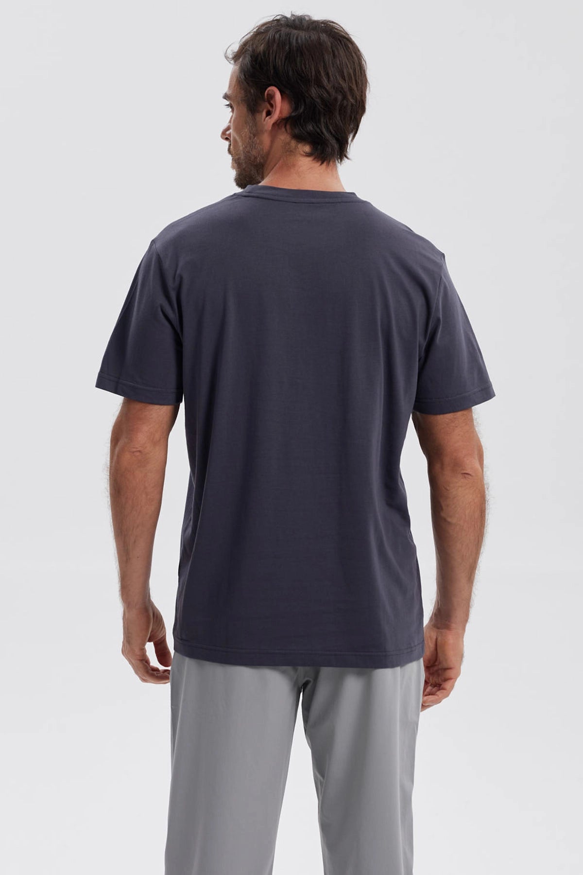Polera Hombre Básica Con Bolsillo Marengo