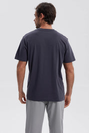 Polera Hombre Básica Con Bolsillo Marengo