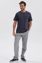 Polera Hombre Básica Con Bolsillo Marengo