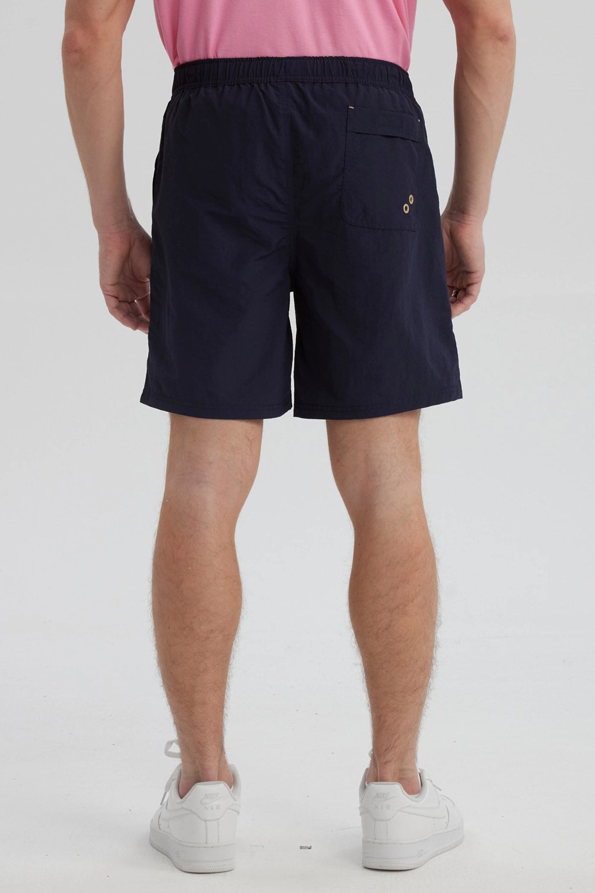 Short de Baño Hombre Liso Azul Marino