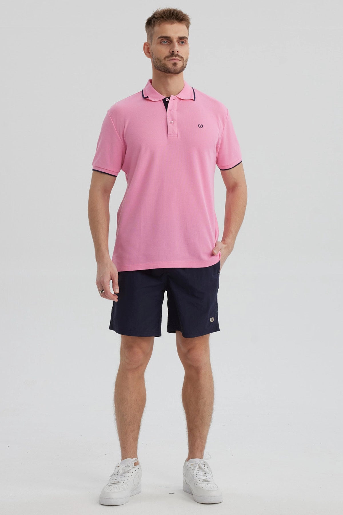 Short de Baño Hombre Liso Azul Marino