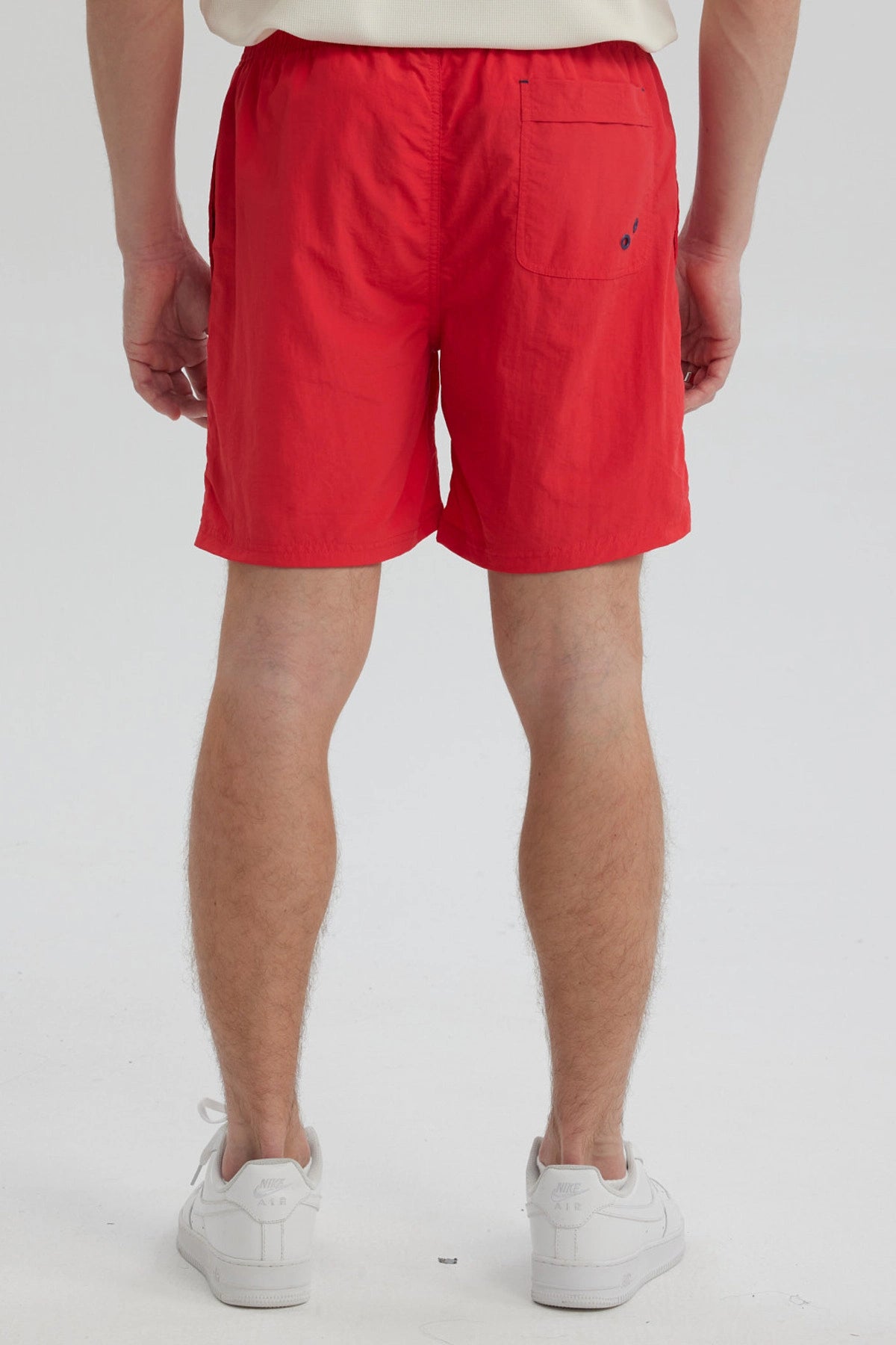 Short de Baño Hombre Liso Rojo
