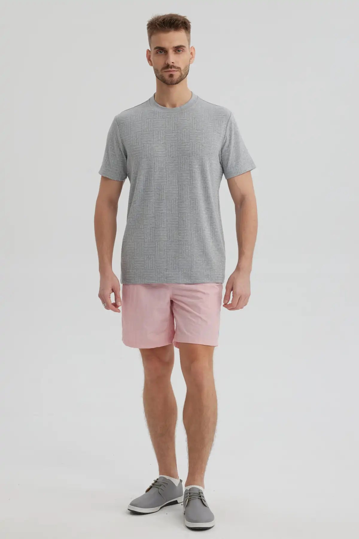 Short de Baño Hombre Liso Rosado