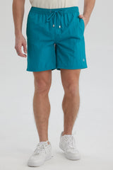 Short de Baño Hombre Liso Turquesa