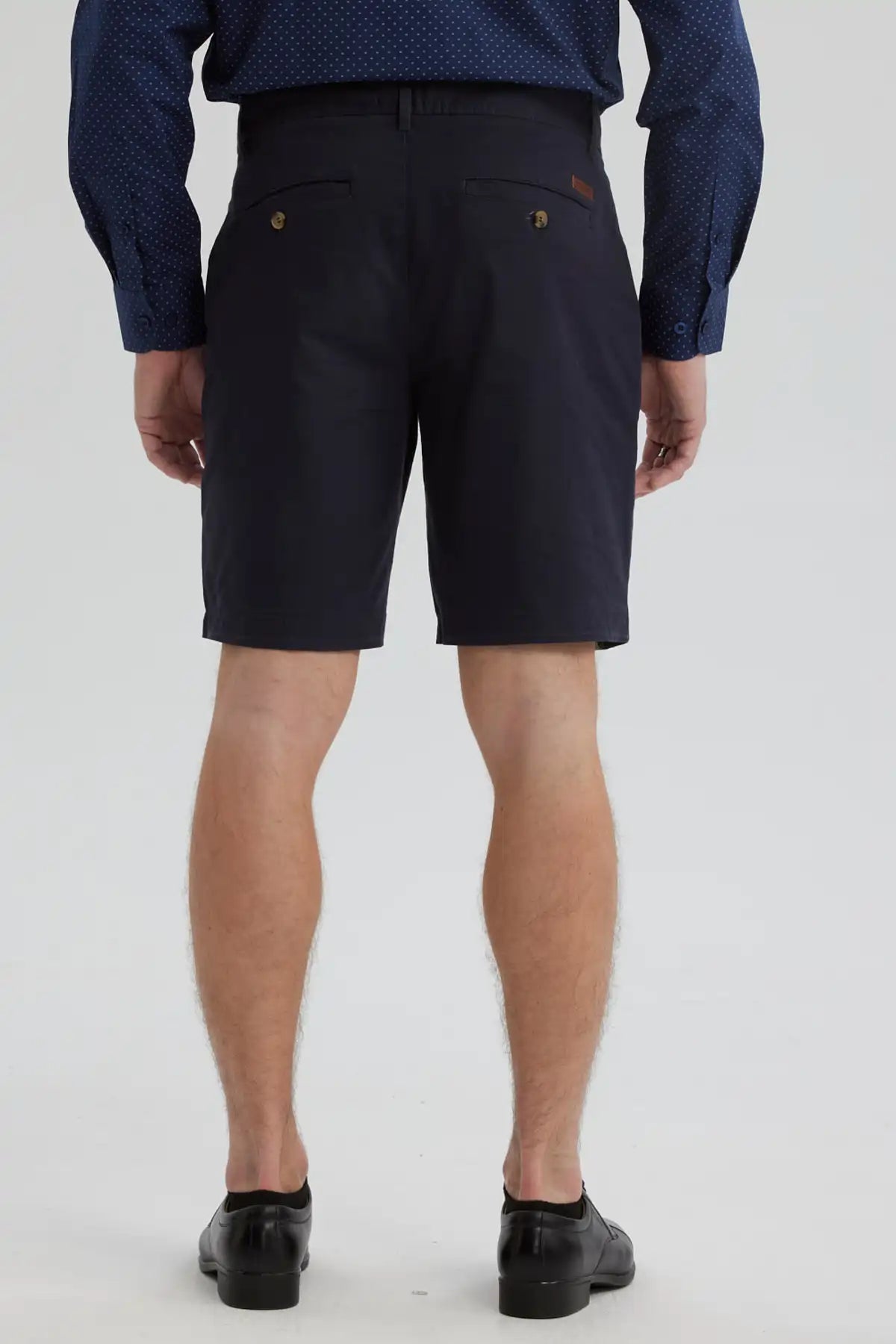 Bermuda Hombre Chino Básico Azul Marino