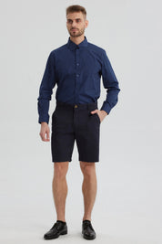 Bermuda Hombre Chino Básico Azul Marino