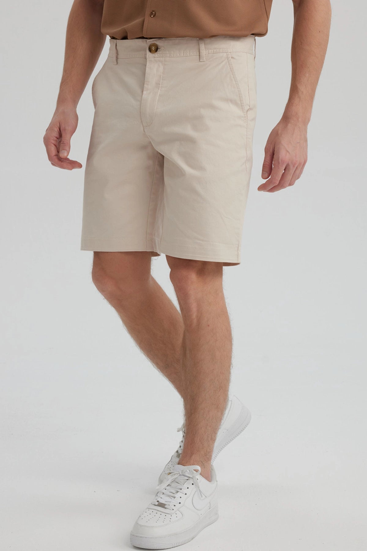 Bermuda Hombre Chino Básico Beige