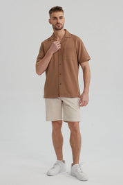 Bermuda Hombre Chino Básico Beige