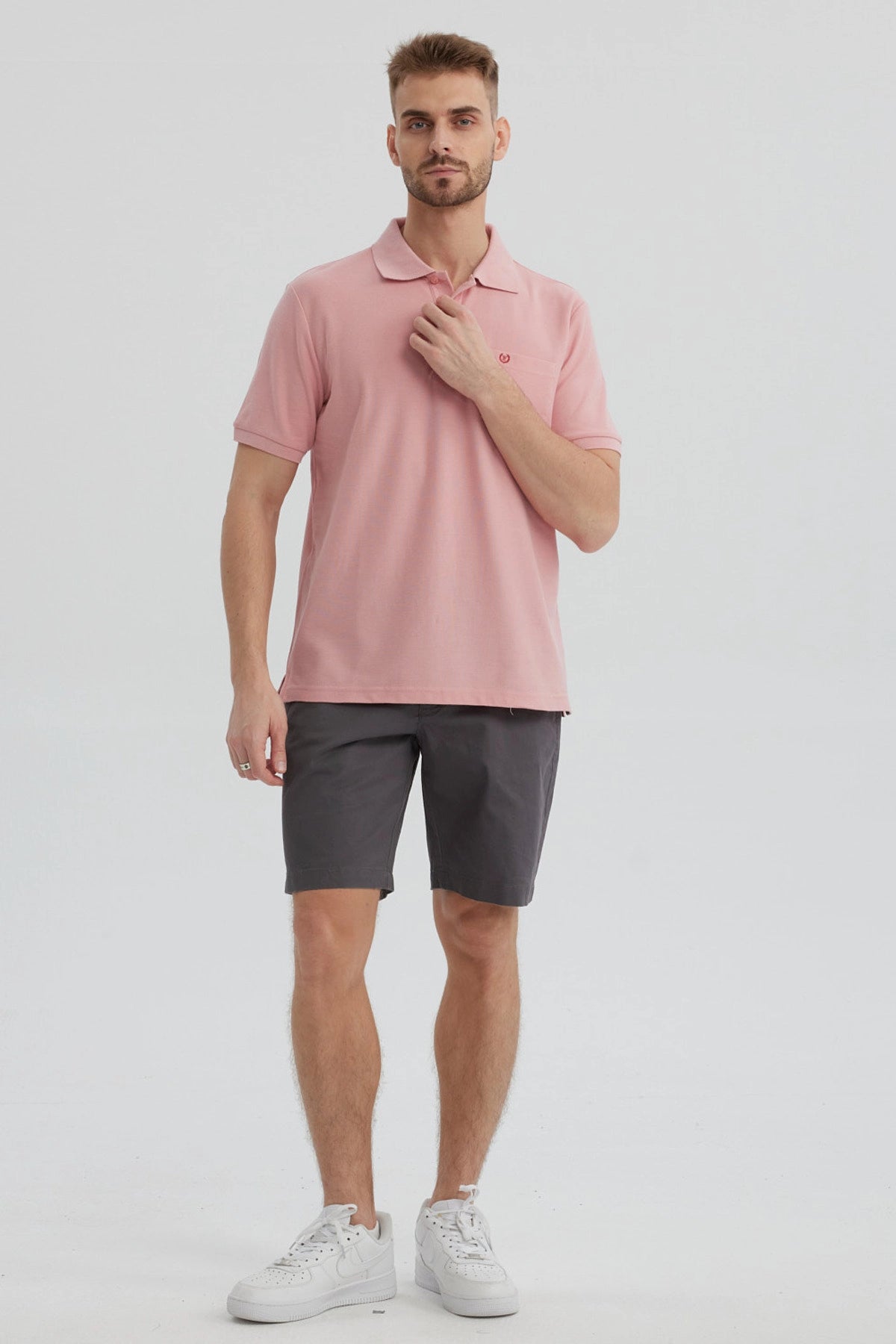 Bermuda Hombre Chino Básico Gris