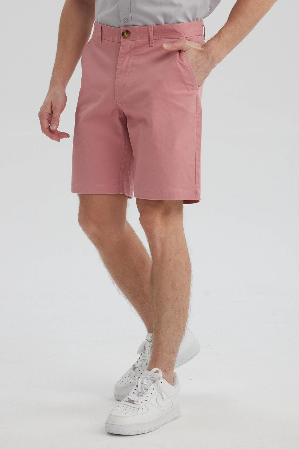 Bermuda Hombre Chino Básico Malva