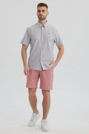 Bermuda Hombre Chino Básico Malva