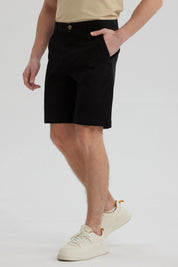 Bermuda Hombre Chino Básico Negro