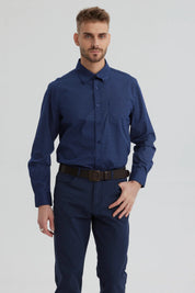 Camisa Hombre Fantasía Azul