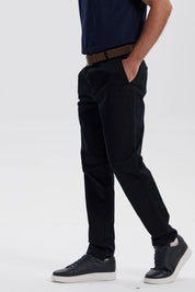 Pantalón Hombre Chino Cinturón Negro