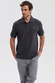 Polera Hombre Pique Básica Lisa Marengo