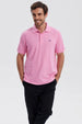 Polera Hombre Pique Básica Lisa Rosado