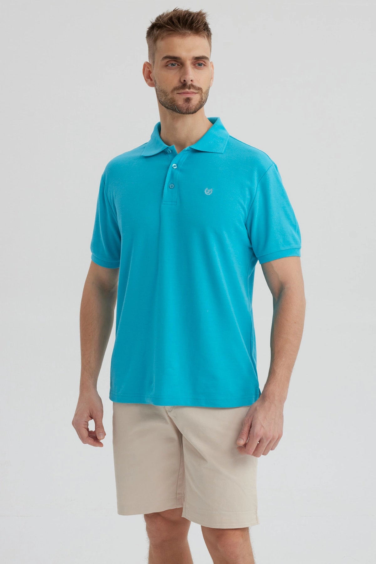 Polera Hombre Pique Básica Lisa Calipso